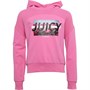 Juicy By Juicy Couture Girls Waffle Panel Hoodie Wild Orchid