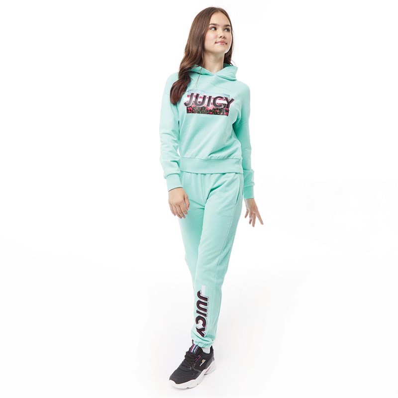 Juicy Girls Waffle Panel Joggers Angel Blue