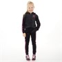 Juicy Girls Lurex Tape Zip Through Hoodie And Joggers Set Jet Black