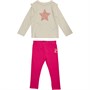 Juicy Couture Girls Juicy Leopard Star T-Shirt And Leggings Set Pink Yarrow
