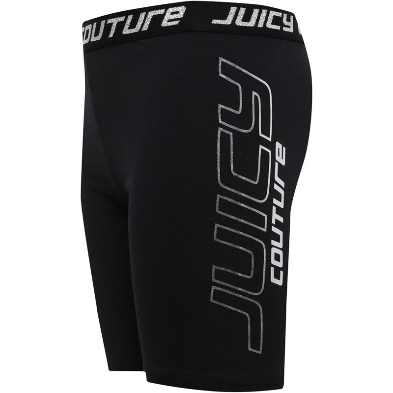 Juicy Couture Girls Juicy Biker Shorts Jet Black