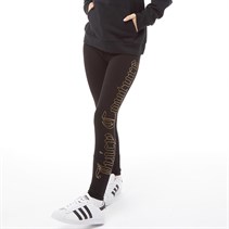Juicy Couture Girls Foil Print Leggings Jet Black