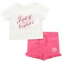 Juicy Couture Girls Heart T-Shirt And Shorts Set Bright White