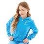 Juicy Couture Girls Velour Zip Through Hoodie Dresden Blue
