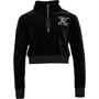 Juicy Couture Girls Glitter Velour Sweatshirt Black