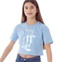 Juicy Couture Girls Tonal Length Boxy T-Shirt Della Robbia Blue