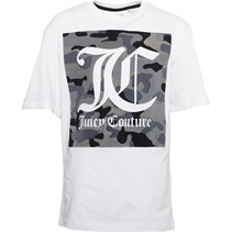 Juicy Couture Girls Abstract Boyfriend T-Shirt Bright White