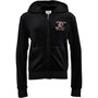Juicy Couture Girls Velour Zip Through Hoodie Jet Black