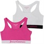 Juicy Couture Girls Couture Two Pack Crop Tops Pink Yarrow