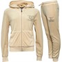 Juicy Couture Girls Velour Hoodie And Slim Joggers Tracksuit Set Brazillian Sand
