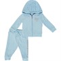 Juicy Couture Infant Velour Hoodie And Joggers Tracksuit Set Crystal Blue