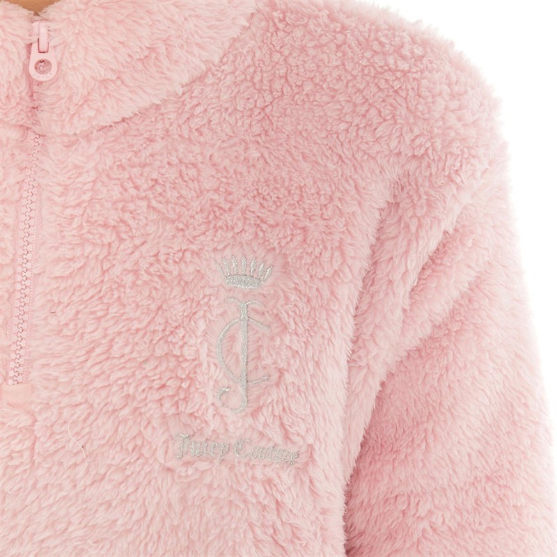 Juicy Couture Girls Velour Marbel Print Hoodie Summer Neon Pink