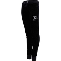 Juicy Couture Girls Glitter Velour Joggers Black