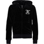 Juicy Couture Girls Glitter Velour Hoodie Black