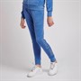 Juicy Couture Girls Diamante Velour Slim Joggers River Blue Marl