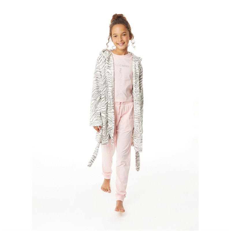 Juicy Couture Girls Tiger Dressing Gown Vanilla Ice