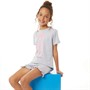 Juicy Couture Girls Graphic T-Shirt And Frill Shorts Sleep Set Pearl Grey Marl