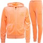 Juicy Couture Girls Velour Zip Through Hoodie And Slim Joggers Tracksuit Summer Neon Orange