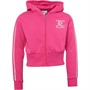 Juicy Couture Girls Stripe Cropped Hoodie Pink Yarrow
