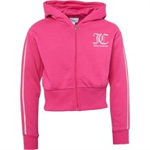 Juicy Couture Girls Stripe Cropped Hoodie Pink Yarrow