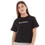 Juicy Couture Girls Flocked Boxy T-Shirt Black