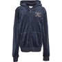 Juicy Couture Girls Diamante Velour Zip Thru Hoodie Night Sky