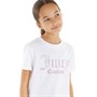 Juicy Couture Girls Luxe Ombre Diamante Boxy T-Shirt Bright White