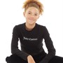 Juicy Couture Girls Roll Neck Long Sleeve Fitted T-Shirt Black