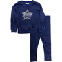 Juicy Couture Girls Star Glitter Sweatshirt And Leggings Set Medieval Blue