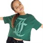 Juicy Couture Girls Tonal Length Boxy T-Shirt Trekking Green