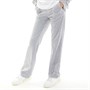 Juicy Couture Girls Tonal Velour Wide Leg Joggers Heather Grey
