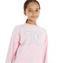 Juicy Couture Girls Diamante Velour Sweatshirt Almond Blossom