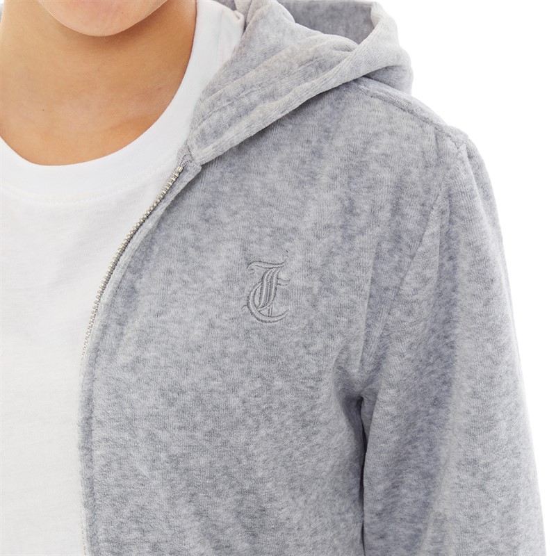 Juicy Couture Girls Tonal Hoodie Heather Grey