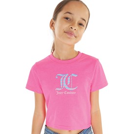 JUICY COUTURE★Retro neon print cropped T-shirt JC293 Amazon.com: Juicy Couture Girls' Short Sleeve Cotton Graphic