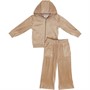 Juicy Couture Girls Velour Tracksuit Warm Taupe