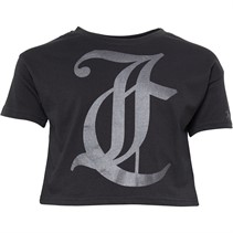 Juicy Couture Girls Tonal Length Boxy T-Shirt Black