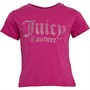Juicy Couture Girls Diamante T-Shirt Festival Fuchsia