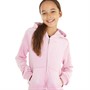 Juicy Couture Girls Tonal Velour Zip Through Hoodie Pink Nectar