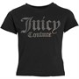 Juicy Couture Girls Diamante T-Shirt Jet Black