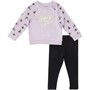 Juicy Couture Girls Bee Raglan Sweatshirt And Leggings Set Lavendula
