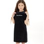 Juicy Couture Girls Glitter Velour T-Shirt Dress Black