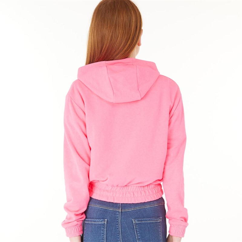 Neon pink hot sale cropped hoodie