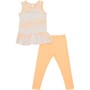 Juicy Couture Girls Daisy Long Frill Top And Leggings Set Bright White