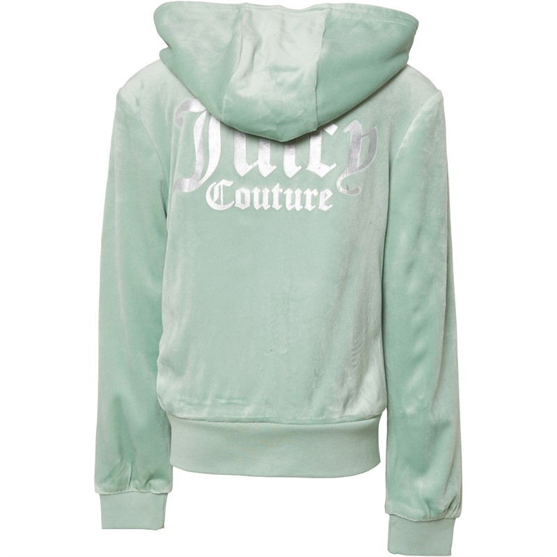 Juicy Couture Girls Hoodie And Slim Joggers Set Granite Green