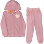 Juicy Couture Girls Cloud Print Zip Thru Hoodie And Joggers Tracksuit Set Pinky Lilac Sachet