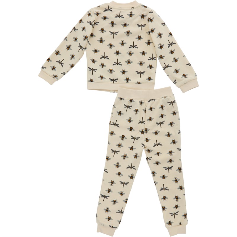 Juicy Couture Girls Bee Bomber Jacket And Joggers Tracksuit Set Vanilla Ice