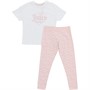 Juicy Couture Girls Glitter Print T-Shirt And Juicy Leggings Set Bright White
