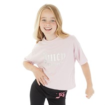 Juicy Couture Girls Oversized Boxy T-Shirt Winsome Orchid