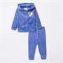 Juicy Couture Girls Heart Velour Zip Hoodie And Joggers Tracksuit Set Baja Blue