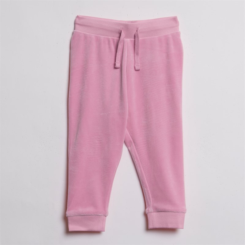 Juicy Couture Baby Girls Heart Velour Zip Hoodie And Joggers Tracksuit Set Pink